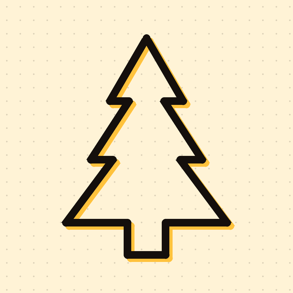 Ausstecher Tannenbaum „Waldrand“ – stilisierte Ausstecher-Silhouette