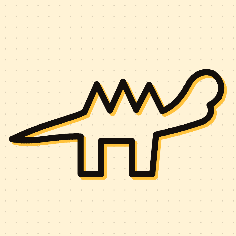 Ausstecher Dino „Stego“ – stilisierte Ausstecher-Silhouette